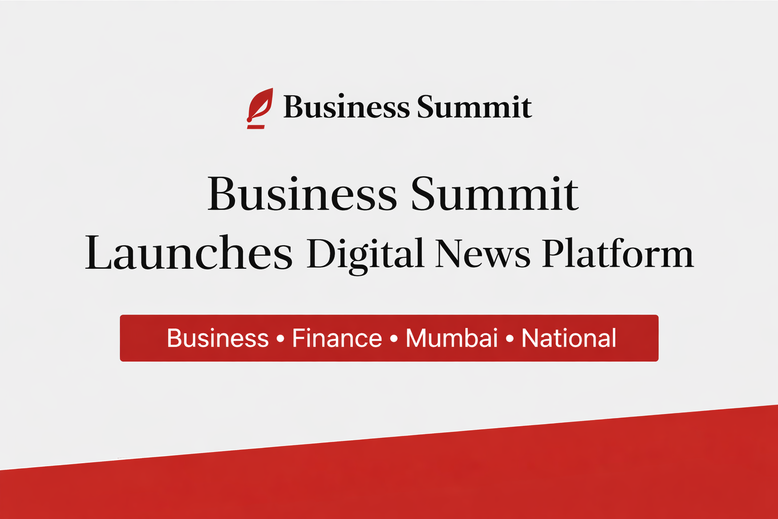 Business Summit launches official digital news platform announcement banner