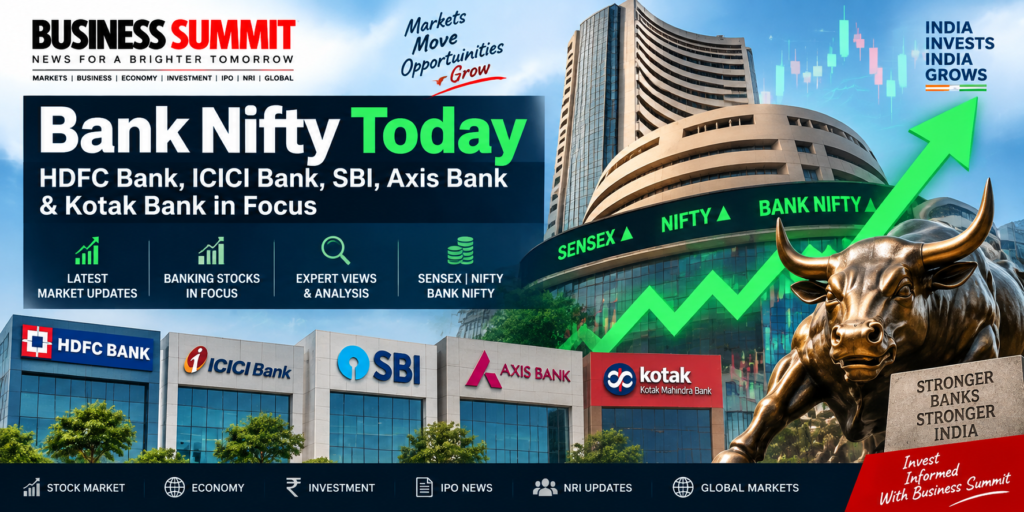 Bank Nifty Today with HDFC Bank, ICICI Bank, SBI, Axis Bank and Kotak Bank updates