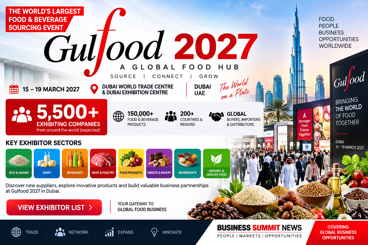 Gulfood 2027 Exhibitor List - Food and Beverage Companies in Dubai