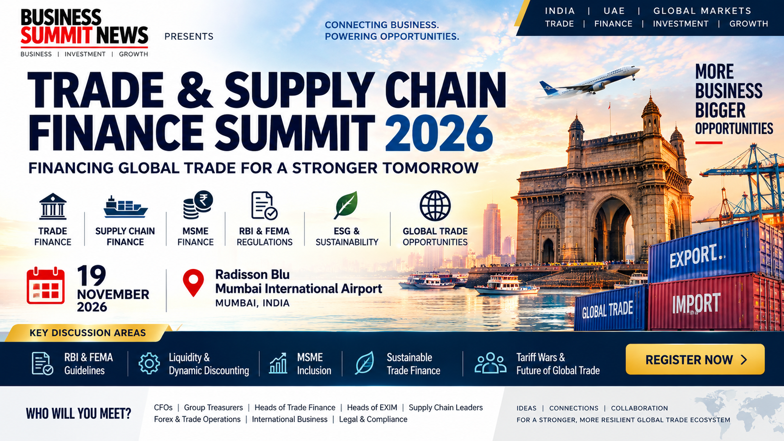 Trade & Supply Chain Finance Summit 2026 Mumbai on 19 November 2026